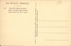 VINTAGE POSTCARD Rouen Apse of L Church Maclou Saint
