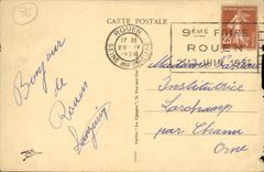 VINTAGE POSTCARD the Cathedral of Rouen Tomb of the Cardinals D Amboise