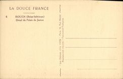 VINTAGE POSTCARD Rouen Detail of the Law courts