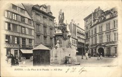 VINTAGE POSTCARD Rouen the Place of the Virgin Jeanne D Arc