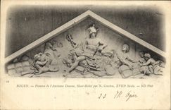 VINTAGE POSTCARD Rouen Pediment of L Old Douune High Relief by NR Coustou
