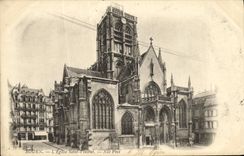 VINTAGE POSTCARD Rouen L Church Holy Vincent
