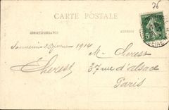 VINTAGE POSTCARD the Cathedral of Rouen Statues D Adam and Eve