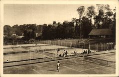 VINTAGE POSTCARD Holy Valery in Caux Valeriquais Stage Courts of Tennis