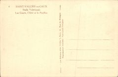 POSTAL Valerio santo de la VENDIMIA en la etapa de Caux Valeriquais el L corto abrigo y la casa