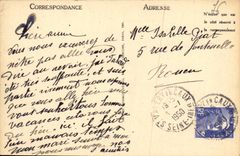 POSTAL Valerio santo de la VENDIMIA en la opinion de Caux los acantilados D rio abajo