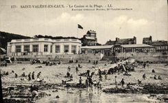 VINTAGE POSTCARD Holy Valery in Caux the Casino and the Beach