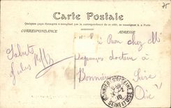 La POSTAL Paris Inonde de la VENDIMIA estereotipa Passerelle el 29 de enero de 1910 de la calle del Seedbed