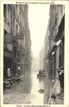 VINTAGE POSTCARD To remember of the Floods of Paris January 1910 the Street Holy Andre of Arts