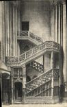 VINTAGE POSTCARD the Cathedral of Rouen Staircase of the Library