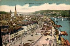 VINTAGE POSTCARD Rouen Seen D together of the Seine and the Quays
