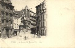 VINTAGE POSTCARD Rouen the Monument of Young D Arc
