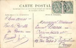 VINTAGE POSTCARD Rouen Places of the Virgin Cart Bakery