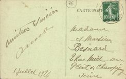 VINTAGE POSTCARD Criel Beach Arrived at the Beach