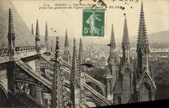 VINTAGE POSTCARD Rouen Seen towards Victor Saint taken of the galleries of L church Ouen Saint