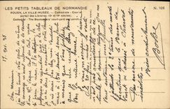 VINTAGE POSTCARD Rouen the City Museum Cathedral Court and gate of the booksellers