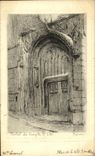 VINTAGE POSTCARD Gate of the temple St Eloi Rouen
