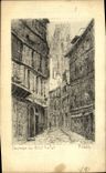 VINTAGE POSTCARD Rouen Dead end of the small safety