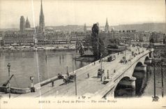 VINTAGE POSTCARD Rouen the Bridge of Pierre
