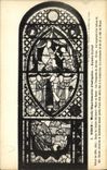 VINTAGE POSTCARD Rouen Musee departmental D antiquities Galerie Cockerel Stained glass Brace or Aaron Trompettes of Jericho