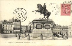 VINTAGE POSTCARD Rouen the Statue of Napoleon 1st