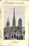 VINTAGE POSTCARD Rouen Cathedral arrows