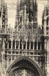 VINTAGE POSTCARD Rouen the Cathedral Frontage Detail of the top