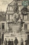VINTAGE POSTCARD Rouen Fontaine Jeanne D Arc Places of the Enfants virgin