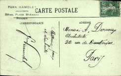 VINTAGE POSTCARD Rouen Gates of the Cathedral