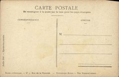VINTAGE POSTCARD Rouen Street of the Viscount chart toilee
