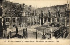 VINTAGE POSTCARD Rouen Together Of the Law courts