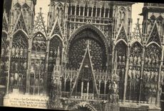 VINTAGE POSTCARD Rouen the Cathedral Detail of the higher frontage