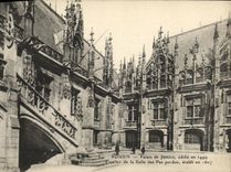 VINTAGE POSTCARD Rouen Law courts Staircase of the room of the lost steps