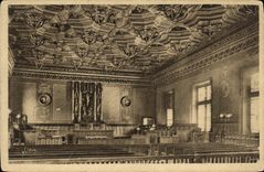VINTAGE POSTCARD Rouen Law courts Room of the Meetings of the Parliament
