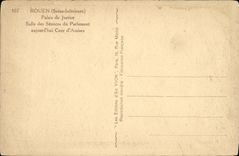 VINTAGE POSTCARD Rouen Law courts Room of the Meetings of the Parliament