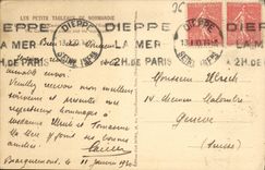 POSTAL Dieppe de la VENDIMIA las arcadas y el L explanada del casino