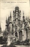 VINTAGE POSTCARD Rouen L church Holy Ouen Seen D together