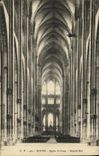 VINTAGE POSTCARD Rouen Church St Ouen Great nave