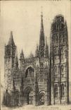 VINTAGE POSTCARD Rouen the Cathedral of Rouen Together