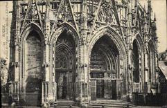 VINTAGE POSTCARD Rouen Gate of L church Maclou Saint