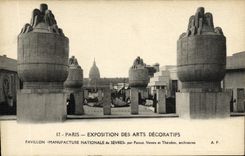 CPA Paris Exposition Des Arts Decoratifs Pavillon manufacture Nationale de Sevres 