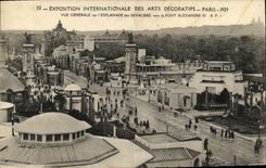 CPA Paris Exposition internationale des Arts Decoratifs 1925 Vue generale sur l esplanade des Invalides 