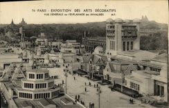 CPA Paris Exposition Internationale Des Arts Decoratifs 1925 Vue generale sur l esplanade des Invalides