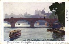 CPA Paris Vers la Seine Le pont Royal