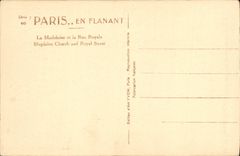 CPA Paris La Madeleine et la Rue Royale