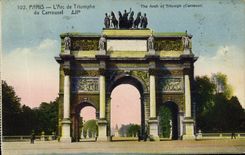 POSTAL Paris L Arc de Triomphe carrusel de la VENDIMIA