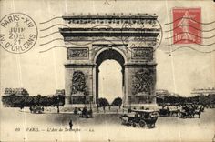 POSTAL Paris L arco de la VENDIMIA de Tromphe