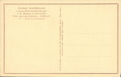 VINTAGE POSTCARD Paris School Massillon Quay of Celestins L wing of the vault