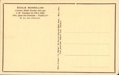 VINTAGE POSTCARD Paris School Massillon Quay of Celestins the court D honor