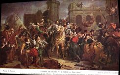 La POSTAL Musee de la VENDIMIA de la entrada de la lumbrera de Henry lV tiene Paris el marzo de 1594